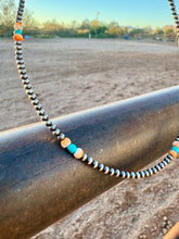 Load image into Gallery viewer, 3MM Navajo Pearl Choker With Turquoise