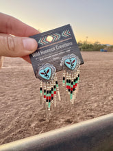 Load image into Gallery viewer, Heart Sterling Silver Earrings With Fringe!