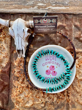 Load image into Gallery viewer, 24" Genuine AZ Turquoise Necklace With Heishi