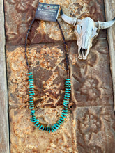 Load image into Gallery viewer, 24" Genuine AZ Turquoise Necklace With Heishi
