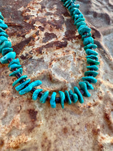 Load image into Gallery viewer, 24" Genuine AZ Turquoise Necklace With Heishi