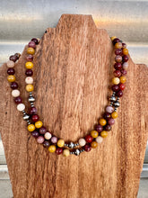 Load image into Gallery viewer, Mookaite & Navajo Pearl Necklace