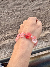 Load image into Gallery viewer, Raspberry Quartz Star Bracelet With Navajo Pearls