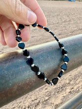 Load image into Gallery viewer, Black Hearts & Navajo Pearl Bracelet
