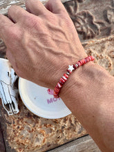 Load image into Gallery viewer, Red Spiny Oyster Bracelet With Sterling Star
