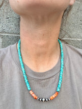 Load image into Gallery viewer, Classic Southwestern Style Necklace - Turquoise + Spiny + Navajo Pearls
