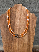 Load image into Gallery viewer, Orange Fresh Water Pearls With Navajo Pearls