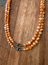 Load image into Gallery viewer, Orange Fresh Water Pearls With Navajo Pearls