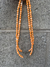Load image into Gallery viewer, Orange Fresh Water Pearls With Navajo Pearls
