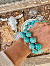 Load image into Gallery viewer, Jumbo Faux Turquoise Bracelets