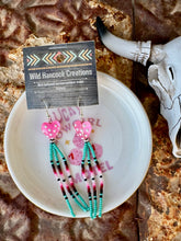 Load image into Gallery viewer, Desert Heart Beaded Fringe Earrings