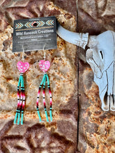 Load image into Gallery viewer, Desert Heart Beaded Fringe Earrings
