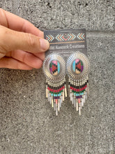 Load image into Gallery viewer, Mosaic Southwestern Concho Fringe Earrings