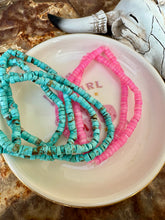 Load image into Gallery viewer, Faux Turquoise Bracelet With Pink Stackers