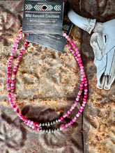 Load image into Gallery viewer, Pink Jade Choker + Navajo Pearls
