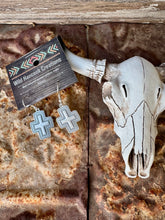 Load image into Gallery viewer, Western Sterling Silver Cross Earrings
