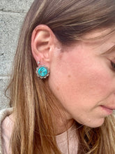 Load image into Gallery viewer, Sunflower Turquoise Stud Earrings