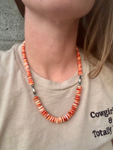 Load image into Gallery viewer, 4MM - 10MM Orange Spiny Oyster Graduated Necklace