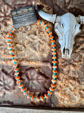 Load image into Gallery viewer, 10MM Spiny Oyster + Turquoise Nugget Choker