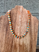 Load image into Gallery viewer, 10MM Spiny Oyster + Turquoise Nugget Choker