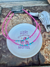 Load image into Gallery viewer, Bubble Gum Pink Choker with Turquoise & Navajo Pearls