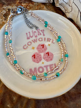 Load image into Gallery viewer, Champagne & Turquoise Anklet
