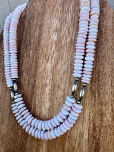 Load image into Gallery viewer, 10MM Pink Conch Necklace with Navajo Torpedoes