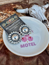 Load image into Gallery viewer, XL Silver Button Stud Earrings