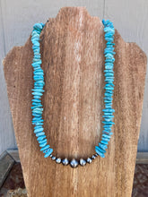 Load image into Gallery viewer, Statement Kingman Necklace With XL Navajo Pearls