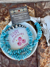 Load image into Gallery viewer, Statement Kingman Necklace With XL Navajo Pearls