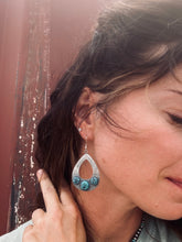 Load image into Gallery viewer, Sterling Silver Teardrop Earring With Turquoise