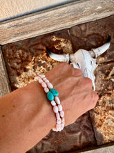 Load image into Gallery viewer, Conch Bracelet with Turquoise Nugget