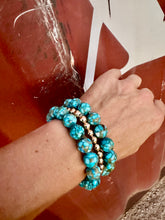 Load image into Gallery viewer, 10MM Turquoise Composite Bracelet