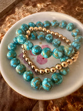Load image into Gallery viewer, 10MM Turquoise Composite Bracelet