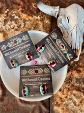 Load image into Gallery viewer, Oval Inlay Stud Earrings