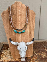 Load image into Gallery viewer, 8MM Crystal With Kingman Turquoise & Navajo Pearls