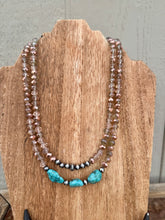 Load image into Gallery viewer, 8MM Crystal With Kingman Turquoise & Navajo Pearls