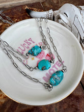 Load image into Gallery viewer, XL Kingman Turquoise Nugget Bar Chokers