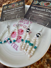 Load image into Gallery viewer, Mother of Pearl & Turquoise Earrings
