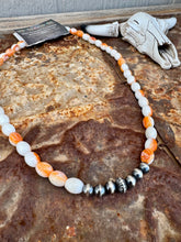 Load image into Gallery viewer, Barrel Orange Spiny Oyster Necklace