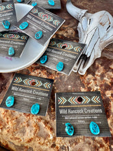Load image into Gallery viewer, Kingman Turquoise Freeform Nugget Earrings