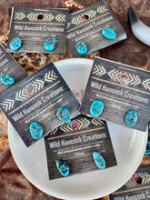 Load image into Gallery viewer, Kingman Turquoise Freeform Nugget Earrings