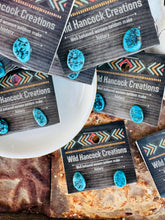 Load image into Gallery viewer, Kingman Turquoise Freeform Nugget Earrings