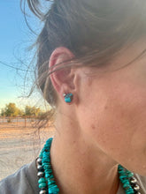 Load image into Gallery viewer, Kingman Turquoise Freeform Nugget Earrings