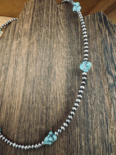 Load image into Gallery viewer, 3mm Navajo Pearls With Turquoise Nuggets