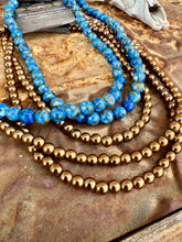 Load image into Gallery viewer, Royal Blue Turquoise Composite With Copper Veining