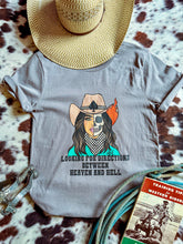 Load image into Gallery viewer, Between Heaven & Hell Cowgirl Tee