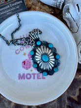 Load image into Gallery viewer, Concho Pendant On Sterling Paperclip Chain