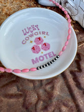 Load image into Gallery viewer, Pink Barrel Coral Necklace With Navajo Pearls