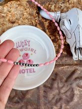 Load image into Gallery viewer, Pink Barrel Coral Necklace With Navajo Pearls